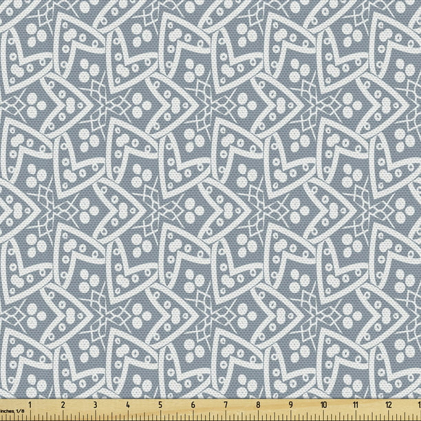 SWATCH Antique Inspired Eggshell Silver Blue Satin Brocade Upholstery Fabric 